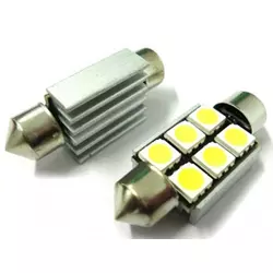 M-LINE žarulja LED 24 V C5W 36mm 6xSMD 5050, alu-ohišje, CANBUS, bijela, par