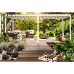 Pergola bioklimatska lux bela 3x6x2.5m alu
