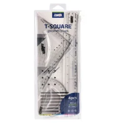 Junior t-square 30 geometrijski set transparentni 4k ( 131486 )