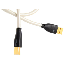 Kabel Atlas - USB-A/USB-B, 1m, bijelo/crni