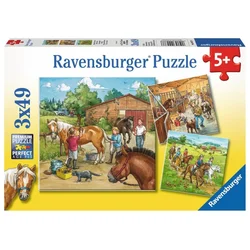 Ravensburger Slagalica Dana na ergeli, 3x49 delova