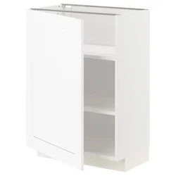 METOD Podni element s policama, bela Enköping/bela im. drveta, 60x37 cm