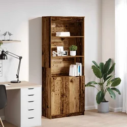 Visoka komoda staro drvo 70x35x180 cm od konstruiranog drva