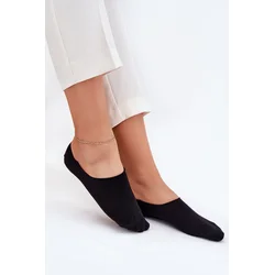 Milena Womens Cotton Microstop Socks Smooth Black