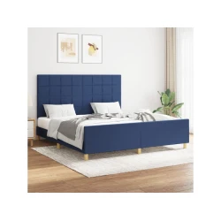 Okvir za krevet bez madraca plavi 160x200 cm od tkanine