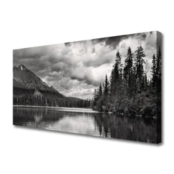 tulup.si Slika na platnu Forest lake mountain nature 140x70 cm