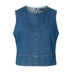 PIECES Bluza PCSILKE  moder denim