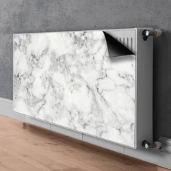 tulup.si Pokrov radiatorja Beli marmor 110x60 cm