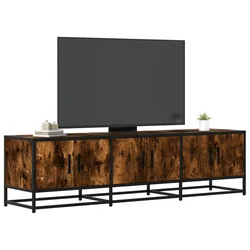 TV ormarić Dimljeni hrast 150x35x41cm Konstruirano drvo i metal