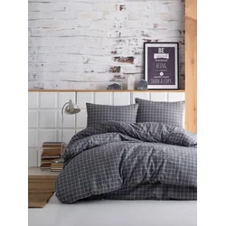 Aberto Design Komplet posteljina Mini Kare, 200x220 cm, 220x240 cm, Antracit