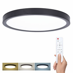 Solight WO8018 - LED prigušiva plafonska svetiljka ESTELA LED/36W/230V+DO pr.30 cm crna