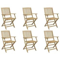 Sklopive vrtne stolice 6 kom 54x61x88 cm od drva bagrema