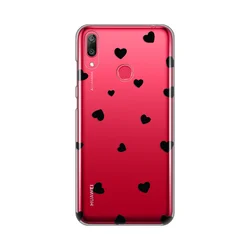 TELEMPIRE Silikonska maska Print Skin za Huawei Y7 2019/Y7Prime 2019 Heart providna