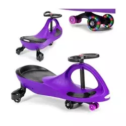 Eco Toys Guralica za decu Wiggle sa Led točkovima, Ljubičasta