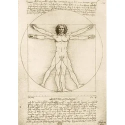 BLUEBIRD Puzzle Vitruvian Man 1000 kosov Leonardo Da Vinci