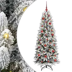 Umjetno božićno drvce Bijela 150 cm PVC, plastika, čelik i PE