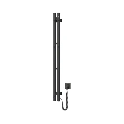 Električni sušač peškira sa termostatom SILOUETTE, 70 W, 120x9 cm, crna, desna