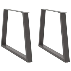 Noge za blagovaonski stol V-oblika 2 kom antracit 100 x (72-73,3) cm čelik