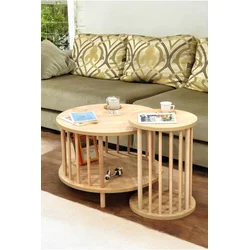 Hanah Home Set stočića za kafu, 2 komada, Krem