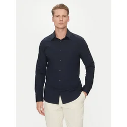 Calvin Klein Srajca LV04LB145G Mornarsko modra Slim Fit