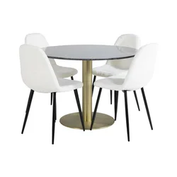 jedilnica set Dallas 1215 (Bela + Črna) 75cm