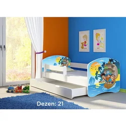 Deciji krevet ACMA II 140x70 F + dusek 6 cm WHITE21