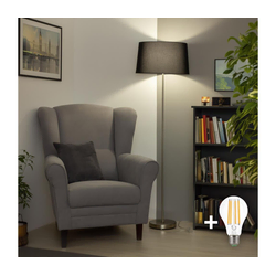 Brilagi - LED podna lampa CERIA 1xE27/40W/230V O 45 cm crna/mat hrom