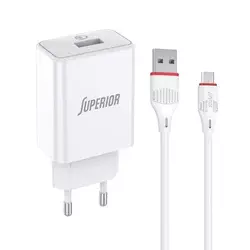 Kućni Punjač SU-P101 Fast QC3.0 18W 3A Micro, Beli