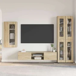 Set TV komoda Zidne FLORIN 3 pcs Sonoma hrast Konstruirano drvo