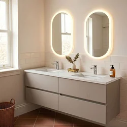 Skye Decor Set kupatilskog ormarića sa umivaonikom i ogledalom, 2 dela, Sivi