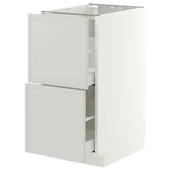 METOD / MAXIMERA Pod.element, 2fronta/2vis.fioke, bela/Aspudden svetlosiva, 40x60 cm