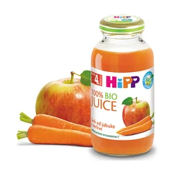 HIPP BIO Sok od jabuke i šargarepe 4M+, 200ml