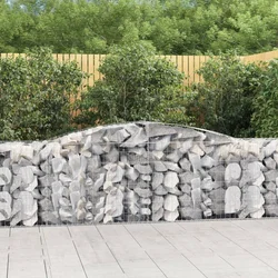 Lučne gabionske košare 2 kom 400x50x80/100 cm pocinčano željezo