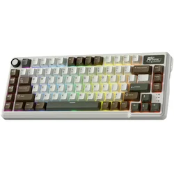 Royal Kludge Gaming mehanička tastatura L75, RGB, Hot-Swap, Krem