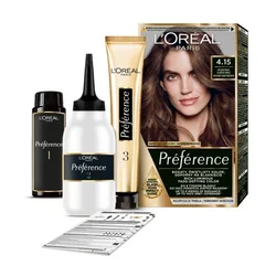 L’Oréal Barva za lase Preference 4.15 Intenzivno temno rjava, 1 kos