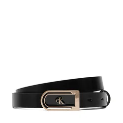 Pas Calvin Klein Round Ck Enamel Plaque 20Mm LV04F7109G Črna