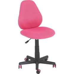 RADNA STOLICA ZA MLADE crna, pink plastika, tekstil