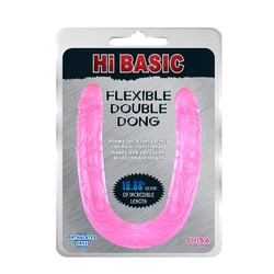 Jelly Flexible Double Dong-Pink