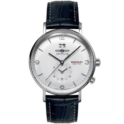 Zeppelin 8044-1 Mens Watch Hindenburg Dual Time 40mm 5ATM