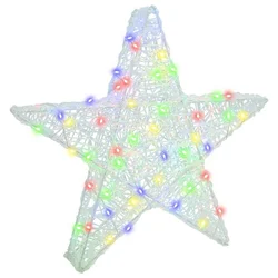 3D Zvijezda s 50 LED svjetlima Šareni 55 x 53.5 x 10 cm Akril