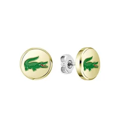 Lacoste Pozlačeni uhani s krokodilom Arthor 2040498