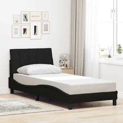 Okvir za krevet bez madraca crni 90x190cm od tkanine