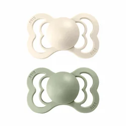 BIBS Supreme Cucle, Silikonske, 6-18m, 2 komada, Sage & Ivory