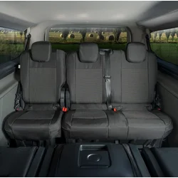 Precise car seat covers Ford Transit / Tourneo Custom 2024- (2nd or 3rd row, seat split 1+2)