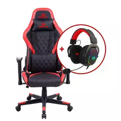 Stolica Redragon Gaia - Black/Red + Zeus-X slušalice