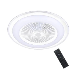 Brilagi - LED prigušiva svetiljka sa ventilatorom RONDA LED/48W/230V bela + daljinski upravljač