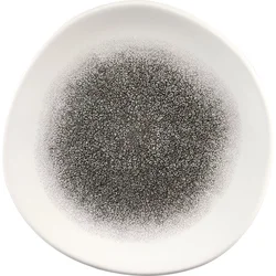 CHURCHILL Raku Quartz Black plitev krožnik, organski, premer: 210 mm (12 kos)