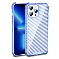 Maska Carbon shield iPhone 14 Pro Max, Plava