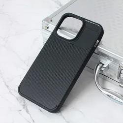 Maska za mobilni telefon iPhone 15 Pro Max DEFENDER CARBON, Crna