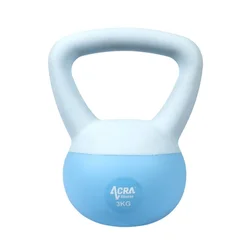 ACRAsport Soft PVC Kettlebell 3 kg, moder